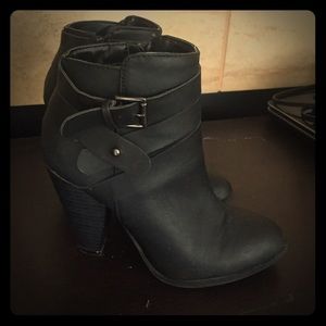 Black booties size 6.