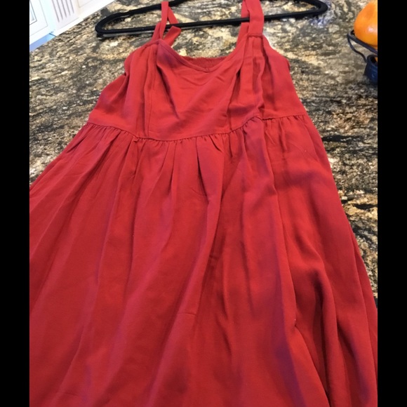 Dark red dress