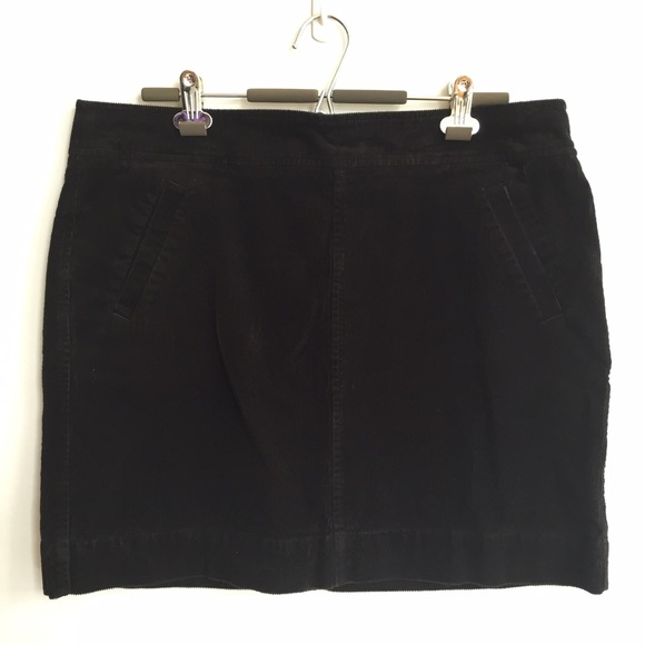 Black Corduroy Eddie Bauer Skirt -size 14