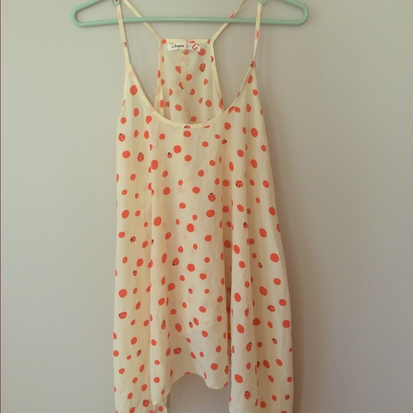 Asymmetrical Retro Style Ladybug Trapeze Top