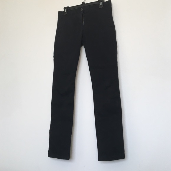 Skinny black khakis