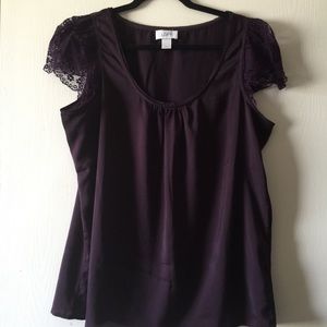 Lace and Satin Blouse