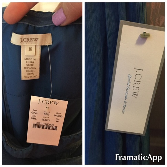 J.Crew silk Chiffon Juliet Dress NWT - Picture 4 of 4