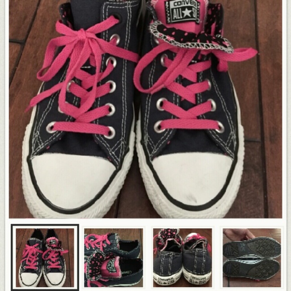 Cute Navy Blue and Hot Pink Chucks