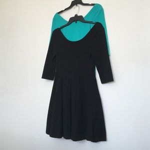 Two XS Express 3/4 sleeve Skater dresses