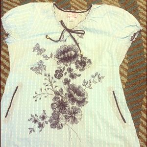 Koi brand scrub top.