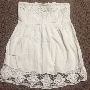 Maurice's white strapless summer top