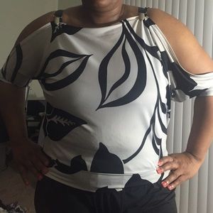 White and black shirt