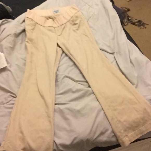 Low panel maternity khakis