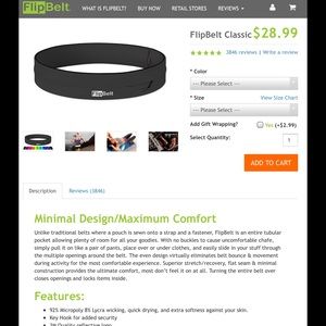 Flip belt for running