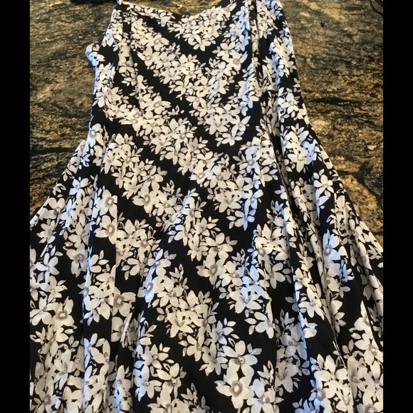 Black flower dress