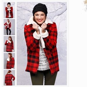 Plaid jacket, length 31.5", chest 20"