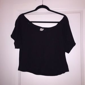 PINK Crop Top - Black