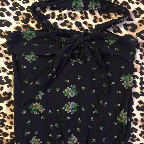 Urban Outfitters Floral Halter One-Piece Romper - Picture 2 of 4