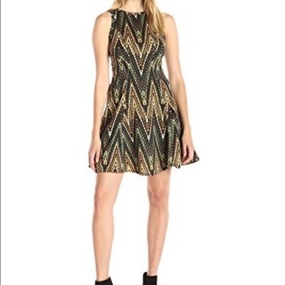 LAST CHANCE❗️Karen Kane Evergreen Zig Zag Dress - Picture 2 of 6