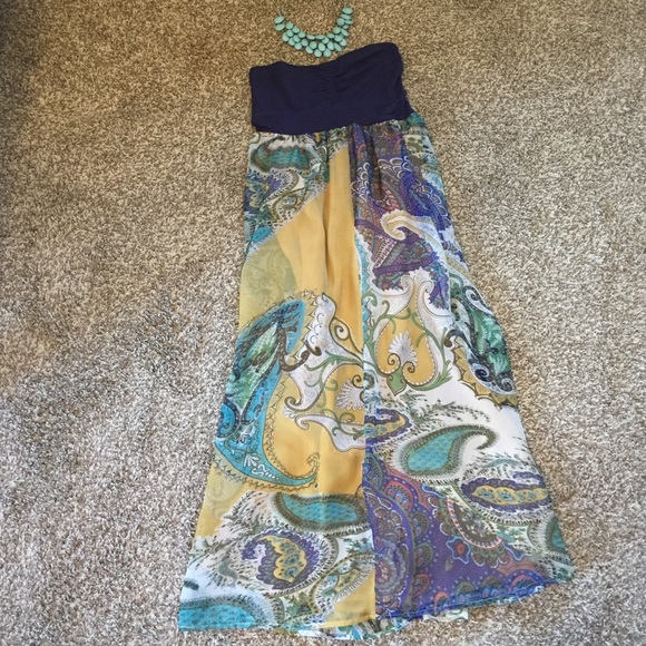 Francesca's strapless maxi dress