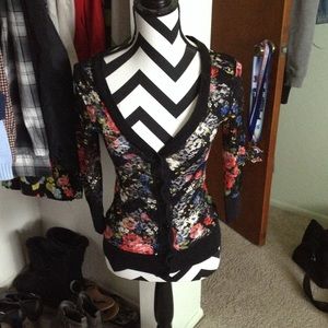 Floral lace cardigan