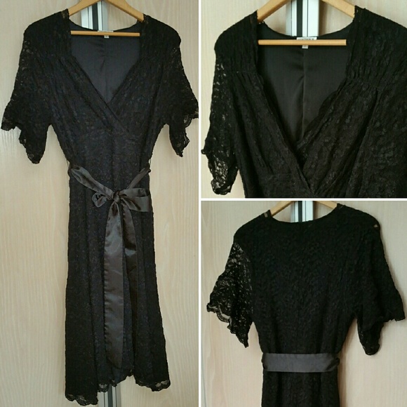 1X Kiyonna Black Lace Dress