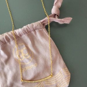 Gorjana Gold Plated Pave Faux Diamond Necklace