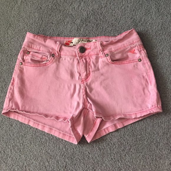 pink jean shorts