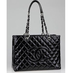 Chanel authentic quilted patent leather bag