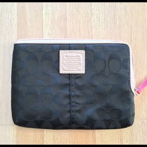 Coach signature iPad mini tablet zipped sleeve