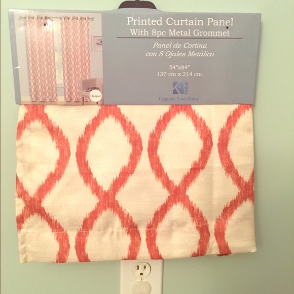 NWT curtains - terra cotta and almond color