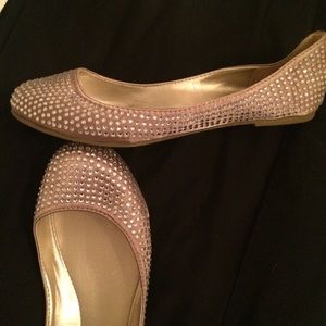 Rhinestone ballet flats- never been worn
