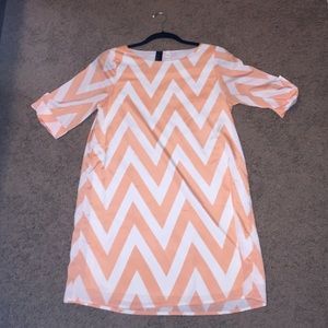 Orange chevron dress