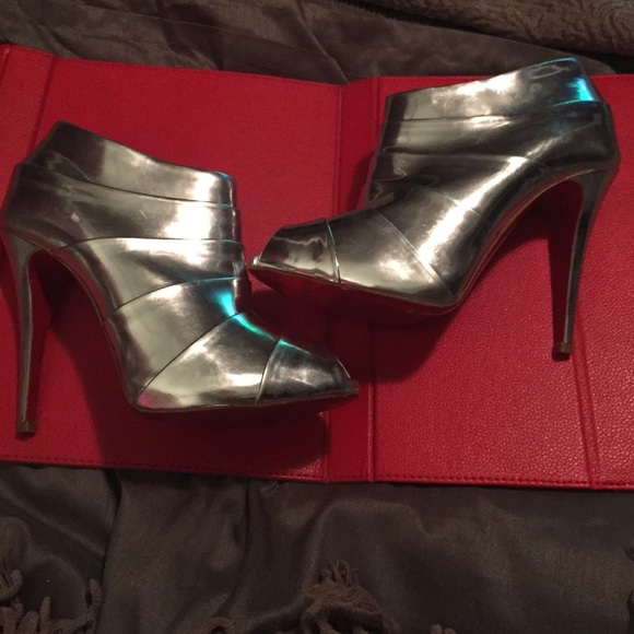 Christian Louboutin silver booties - Picture 2 of 4