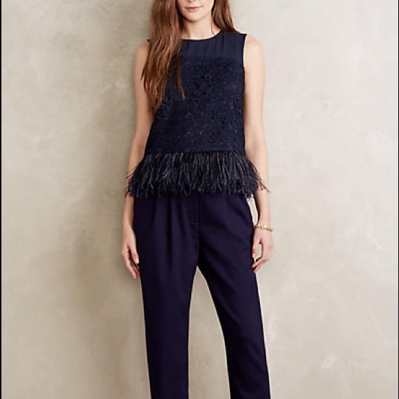 nthropologie Feather Fringe Top - Picture 3 of 4