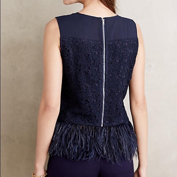 nthropologie Feather Fringe Top - Picture 2 of 4