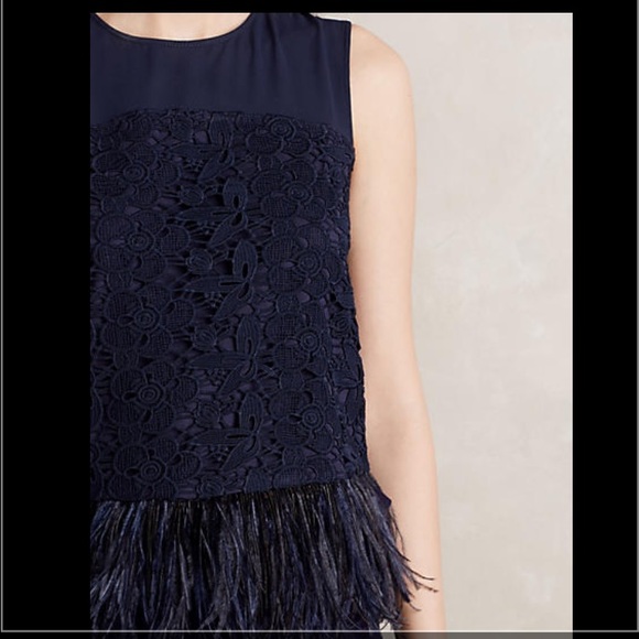 nthropologie Feather Fringe Top - Picture 4 of 4