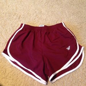 Maroon athletic shorts