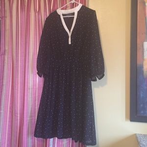 Polka Dot Black Dress