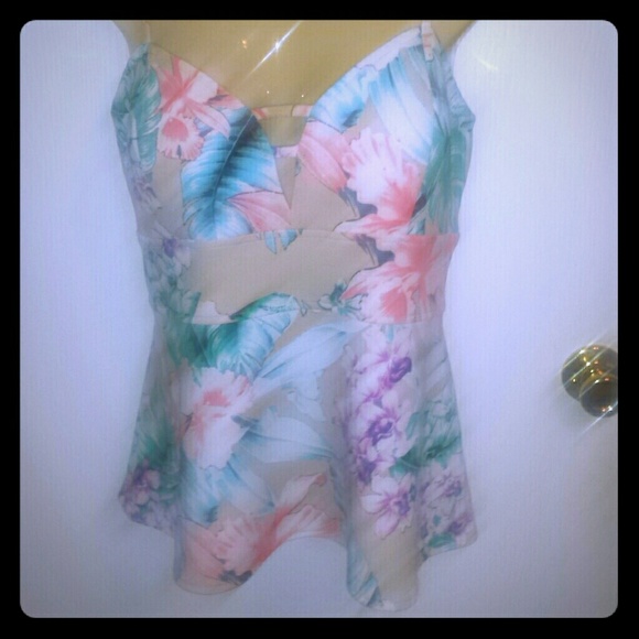 Colorful Peplum Top by G by GUESS