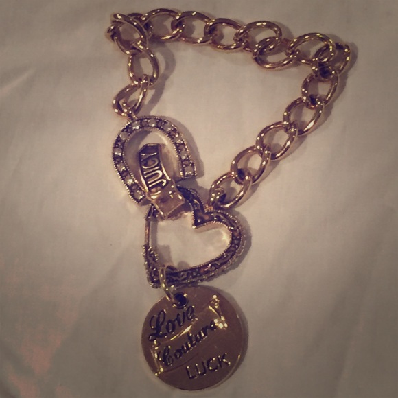 Juicy Couture Jewelry - Juicy Couture gold heart luck bracelet