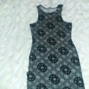 Bodycon dress black and creme color