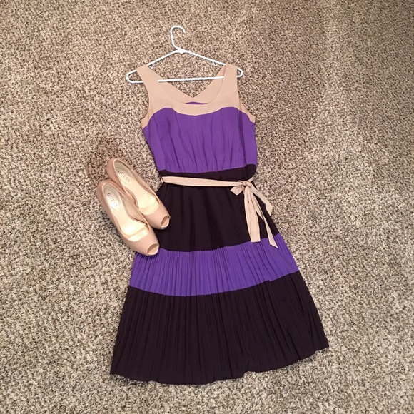 Purple and tan/ nude dress from The Limited
