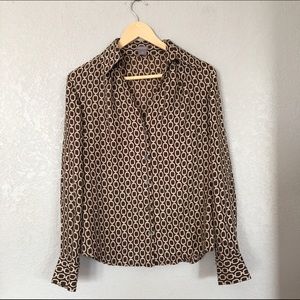 Ann Taylor Silk Chain Blouse