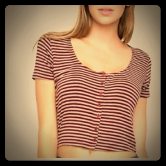 Brandy Melville stripped crop top