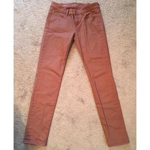 Modern skinny blush colored jeans!