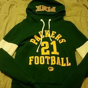 VS Pink Green Bay Packers Hoodie- Small