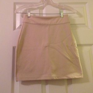 Tan mini skirt