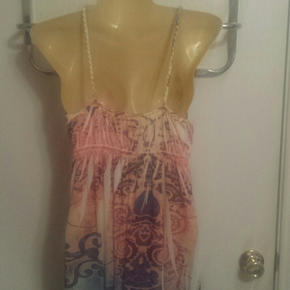Colorful, Long Maxi dress. Size L - Picture 4 of 4
