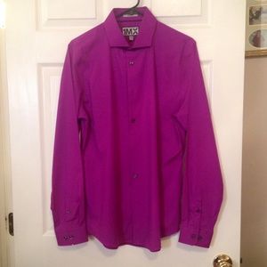 Men's Purple Express Button Shirt