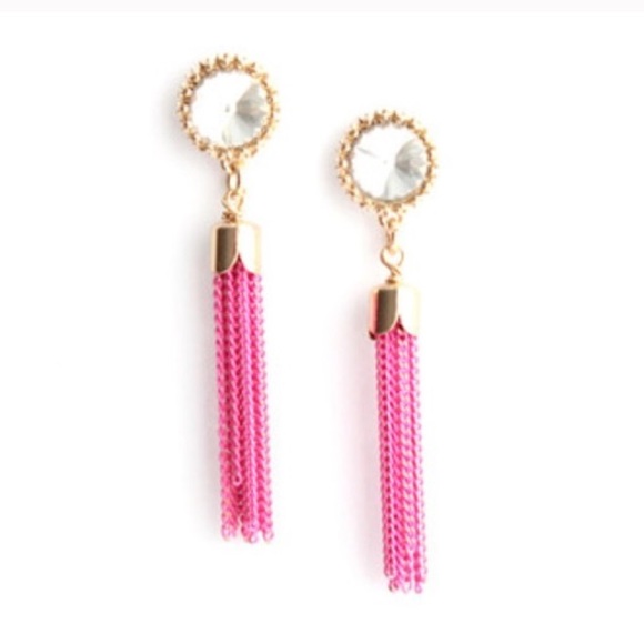 NWT Pink Tassel Earrings