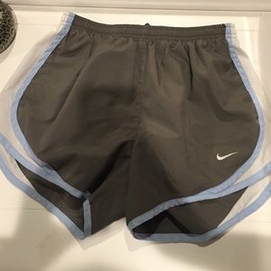 Womens gray and blue nike shorts!