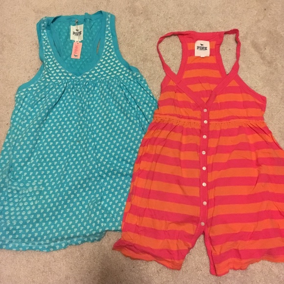 2 Victoria's Secret PINK tank tops. S & M sizes