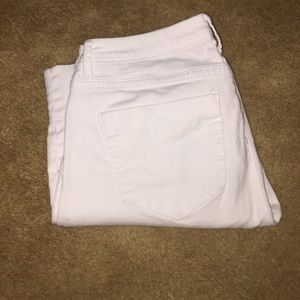 Ankle Cropped White Jeans